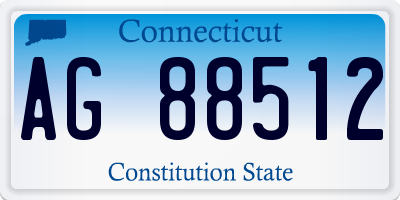 CT license plate AG88512