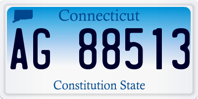 CT license plate AG88513