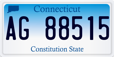 CT license plate AG88515