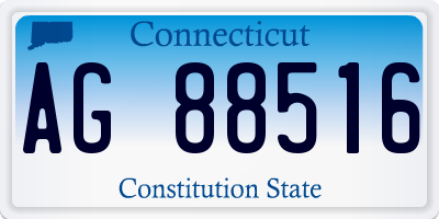 CT license plate AG88516