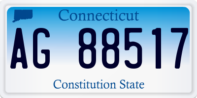 CT license plate AG88517