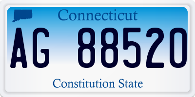CT license plate AG88520