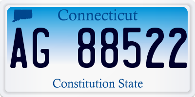 CT license plate AG88522