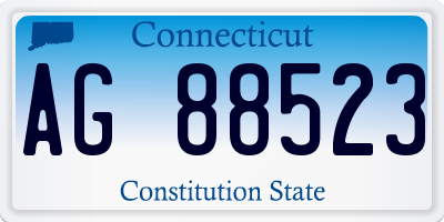 CT license plate AG88523