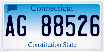 CT license plate AG88526