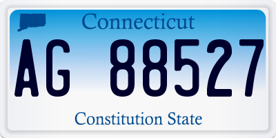 CT license plate AG88527