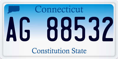 CT license plate AG88532
