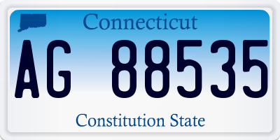 CT license plate AG88535