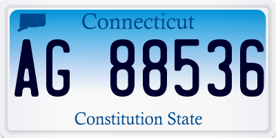 CT license plate AG88536