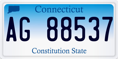 CT license plate AG88537
