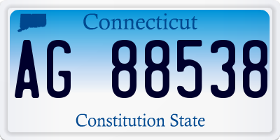 CT license plate AG88538