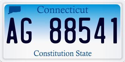 CT license plate AG88541