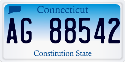 CT license plate AG88542