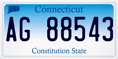 CT license plate AG88543