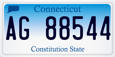 CT license plate AG88544