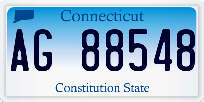 CT license plate AG88548