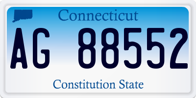 CT license plate AG88552