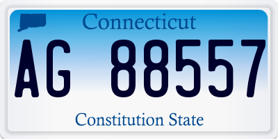 CT license plate AG88557