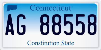 CT license plate AG88558