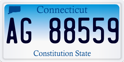 CT license plate AG88559
