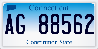 CT license plate AG88562