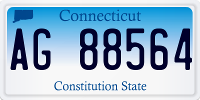 CT license plate AG88564