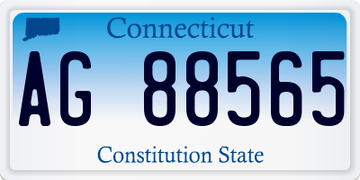 CT license plate AG88565