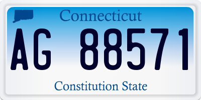 CT license plate AG88571