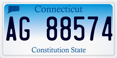 CT license plate AG88574