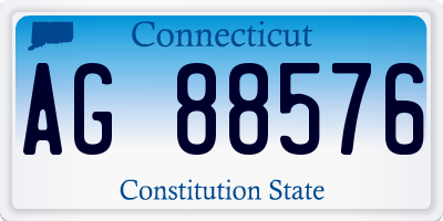 CT license plate AG88576