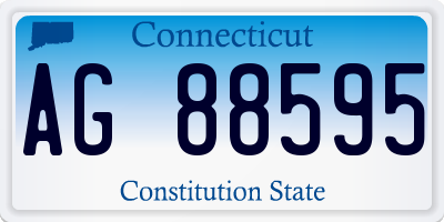 CT license plate AG88595