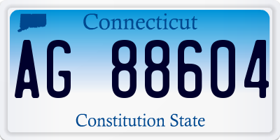 CT license plate AG88604