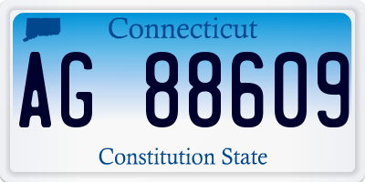CT license plate AG88609