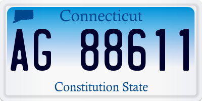 CT license plate AG88611