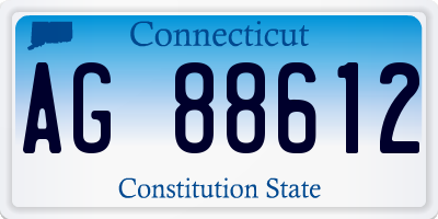 CT license plate AG88612