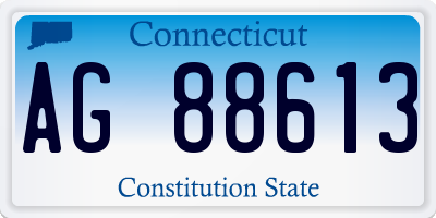 CT license plate AG88613