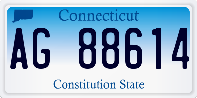 CT license plate AG88614