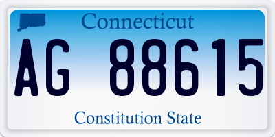 CT license plate AG88615