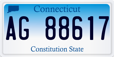 CT license plate AG88617