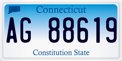 CT license plate AG88619