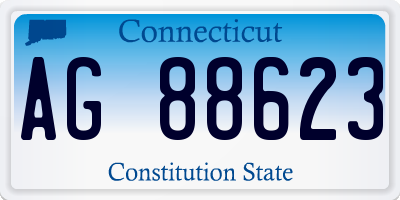 CT license plate AG88623