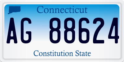 CT license plate AG88624