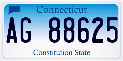 CT license plate AG88625
