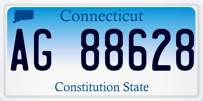 CT license plate AG88628