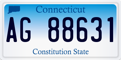 CT license plate AG88631