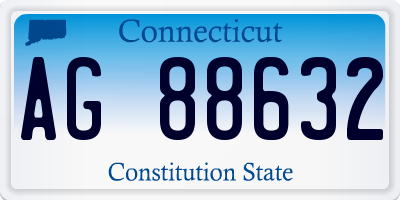CT license plate AG88632