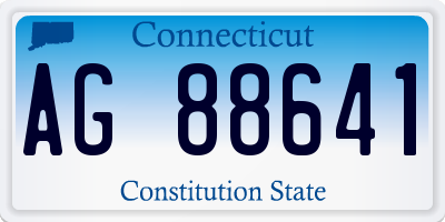 CT license plate AG88641