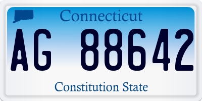 CT license plate AG88642