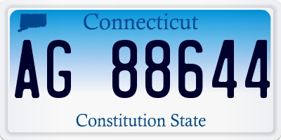 CT license plate AG88644