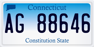 CT license plate AG88646